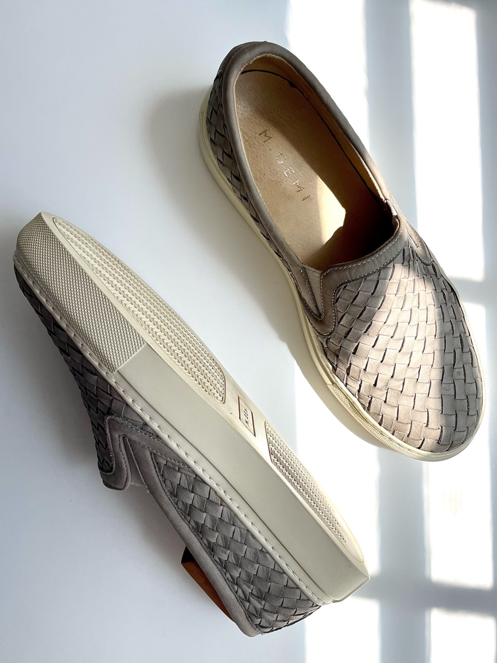 M. Gemi The Cerchio Woven Nubuck Slip On Sneaker 38.5